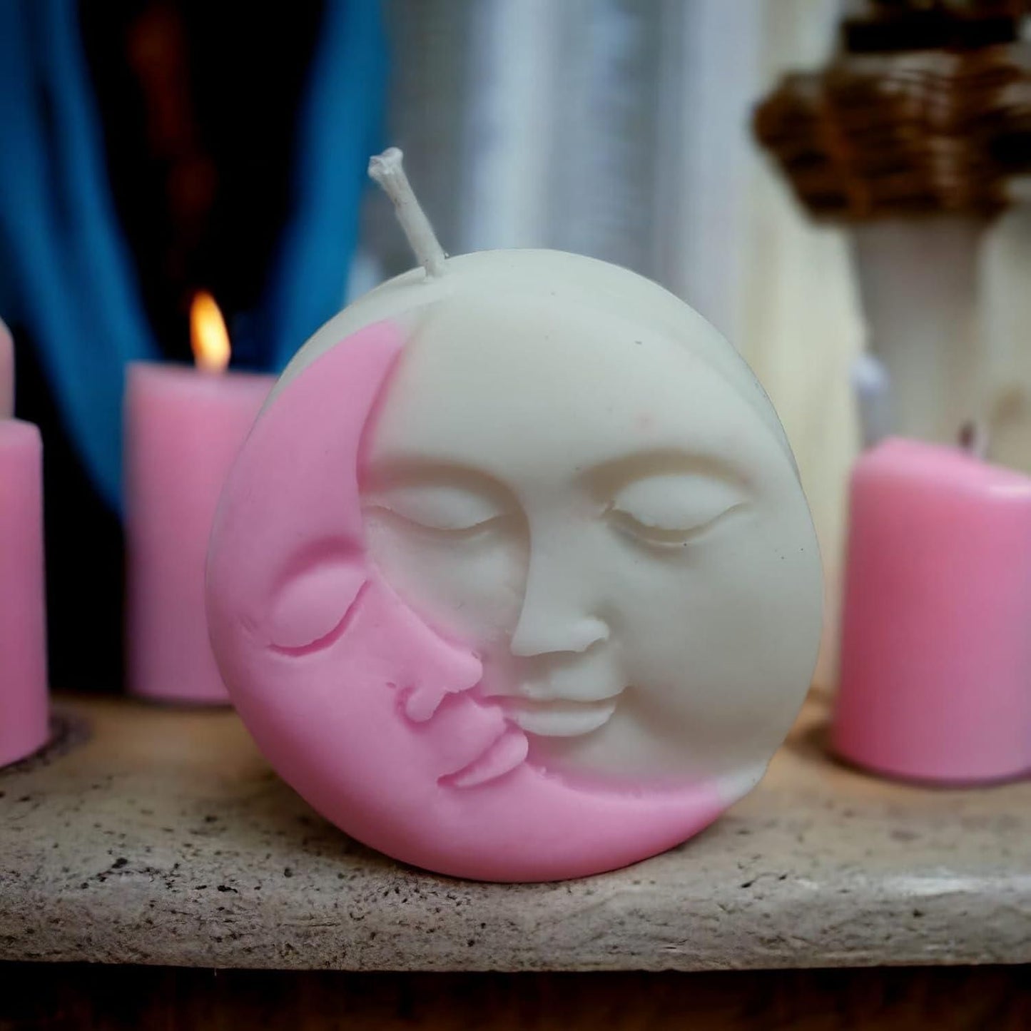 Sun & Moon Double Shade Scented Candles (Set of 2) – Hand-Poured Pure Soy Wax Aromatherapy Candles