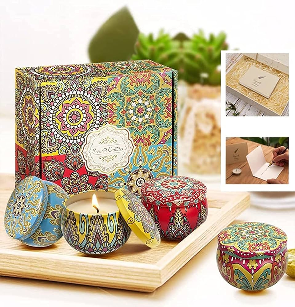 Multicolor Scented Tin Candle – Pack of 1 Aromatic Home & Decor Candle