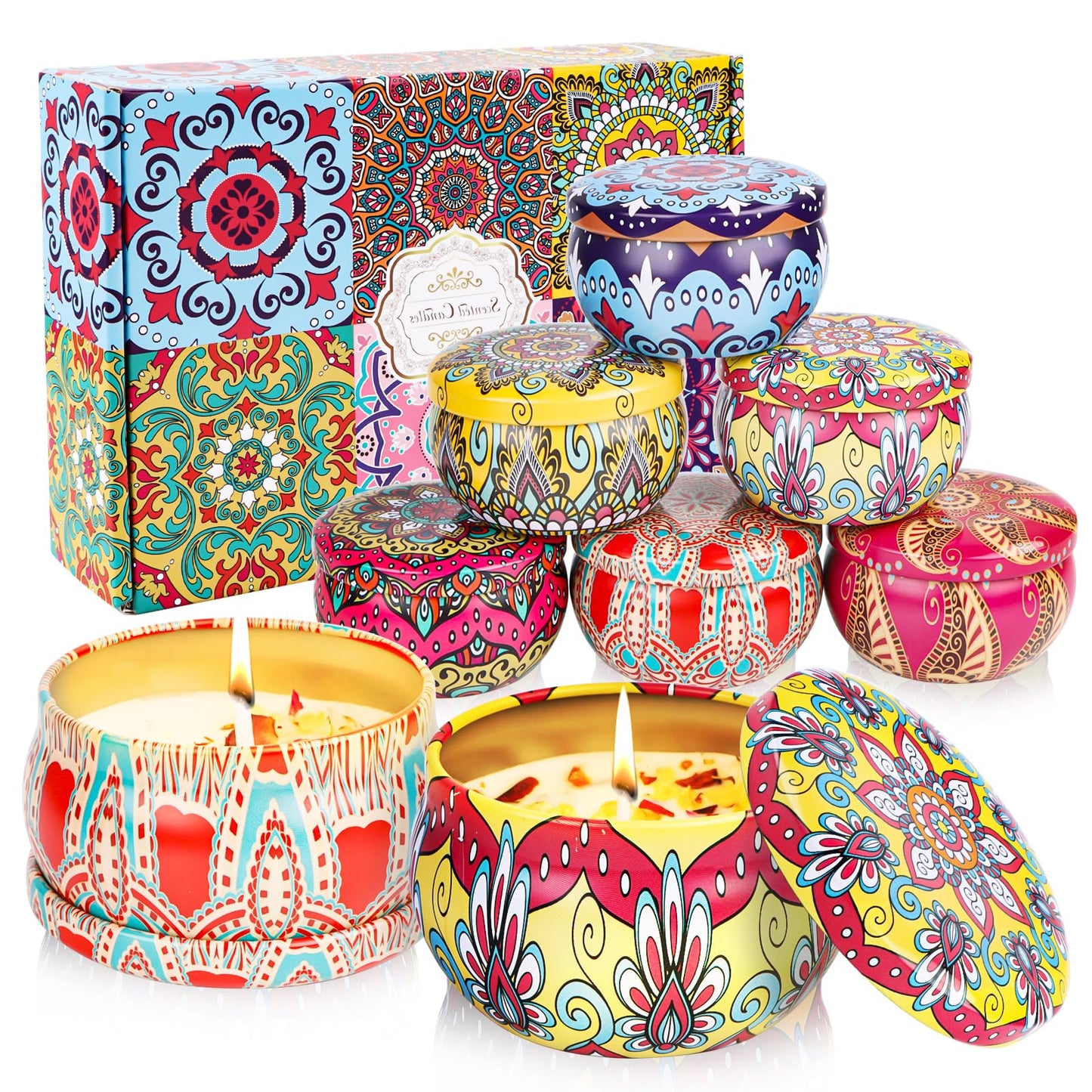 Multicolor Scented Tin Candle – Pack of 1 Aromatic Home & Decor Candle